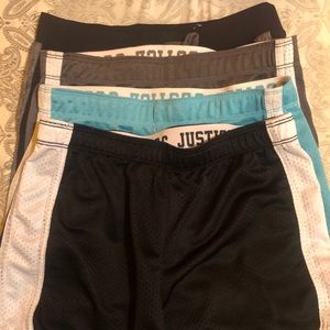 Set of 4 Justice gym shorts